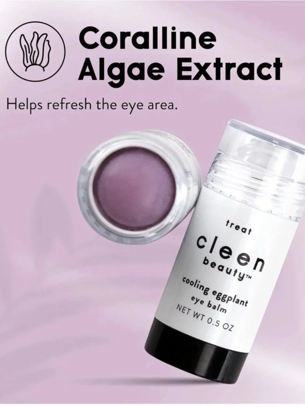 Cleen beauty Cooling Eggplant Under Eye Balm Net wt. 0.5 oz. Hydrate, Depuff - Picture 4 of 6